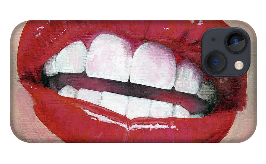 Lips iPhone 13 Case featuring the painting Beauty is Truth by Matthew Mezo