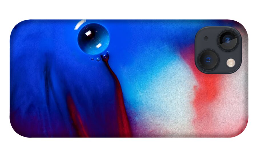 Abstract iPhone 13 Case featuring the painting Behind Blue Eye by Patti Schulze