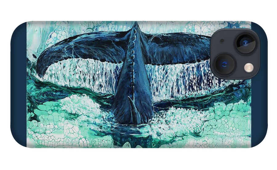 Whale iPhone 13 Case featuring the painting Big Splash On Maui by Darice Machel McGuire
