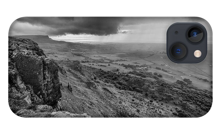 Binevenagh iPhone 13 Case featuring the photograph Binevenagh Storm Clouds by Nigel R Bell