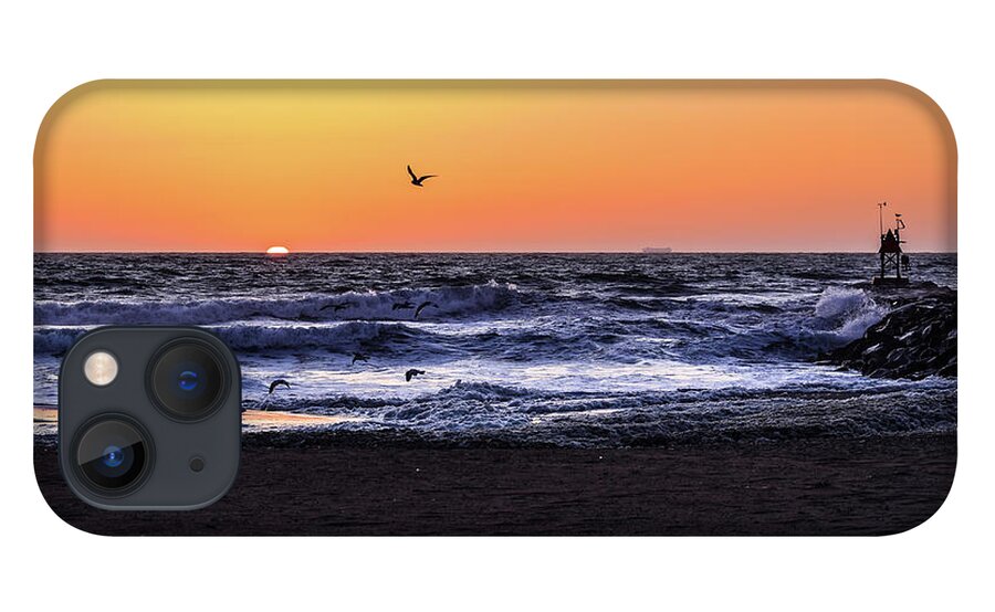Birds iPhone 13 Case featuring the photograph Birds at Sunrise by Nicole Lloyd