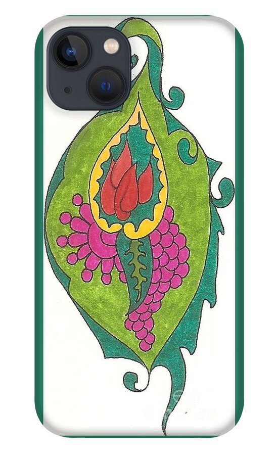  iPhone 13 Case featuring the drawing Birth by Jordana Sands