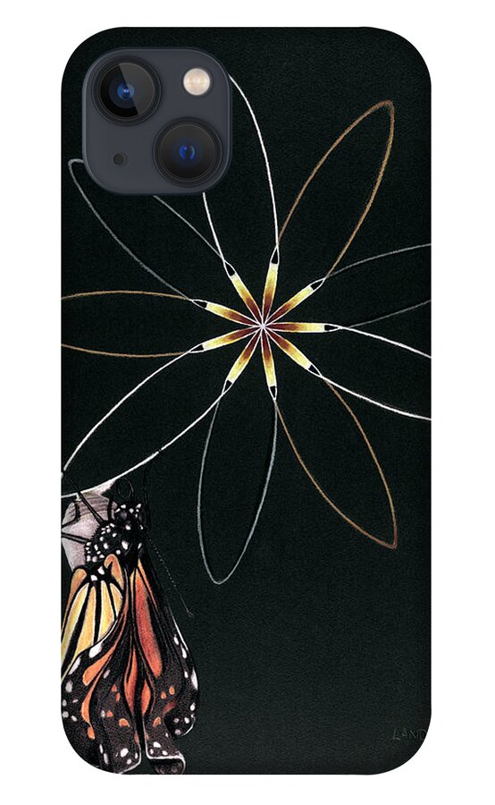 Butterfly iPhone 13 Case featuring the painting Birth of Butterfly by Robin Aisha Landsong