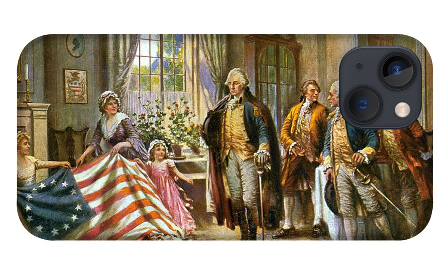 George Washington iPhone 13 Case featuring the photograph Birth Of Old Glory 1777 by Science Source