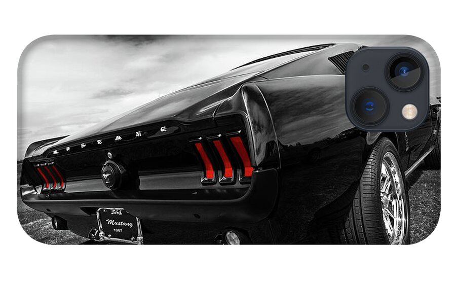 Mustang iPhone 13 Case featuring the photograph Black 1967 Mustang by Gill Billington