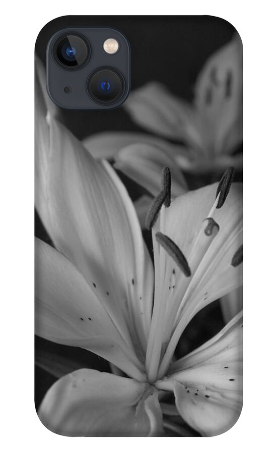 Flower iPhone 13 Case featuring the photograph Black and White Lilies 2 by Amy Fose