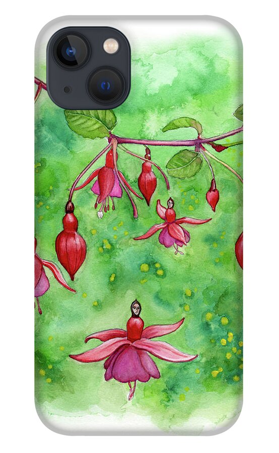 Tree iPhone 13 Case featuring the painting Blossom Fairies by Norman Klein