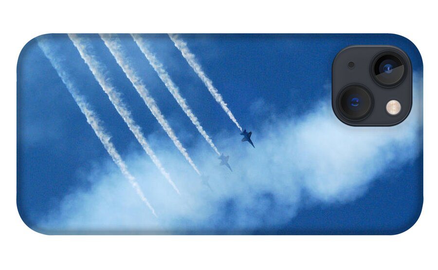 Sky iPhone 13 Case featuring the photograph Blue Angel Symmetry by Vicki Hone Smith