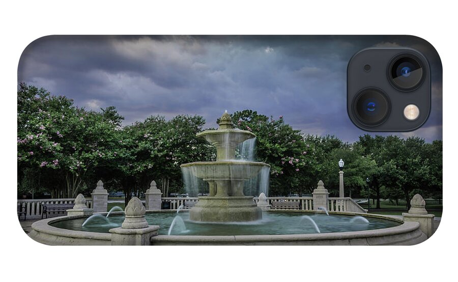 Water Fountains iPhone 13 Case featuring the photograph Blue Jackets Park by Jaime Mercado