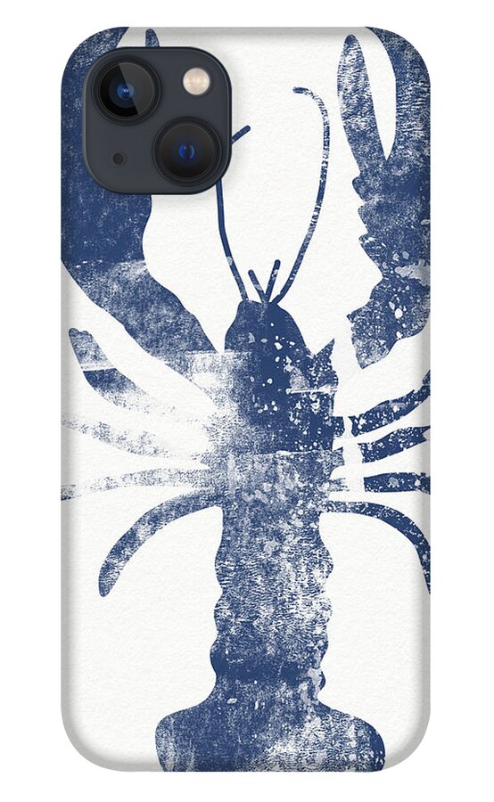 Cape Cod iPhone 13 Case featuring the painting Blue Lobster- Art by Linda Woods by Linda Woods