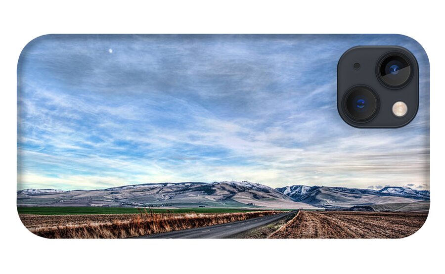 Walla Walla iPhone 13 Case featuring the photograph Blue Mountains and Moon by Dan McManus