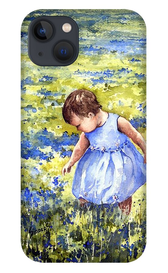 Blue iPhone 13 Case featuring the painting Blue by Sam Sidders