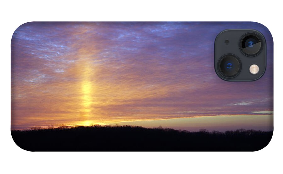 Sunset iPhone 13 Case featuring the digital art Blue Sunset by Jana Russon