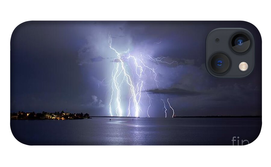 Lightning iPhone 13 Case featuring the photograph Bokeelia Nights by Quinn Sedam