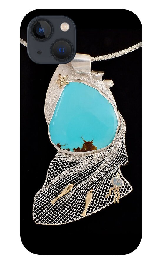 Ocean iPhone 13 Case featuring the jewelry Bord de Mer or Sea Shore Necklace by Marie-Claire Dole