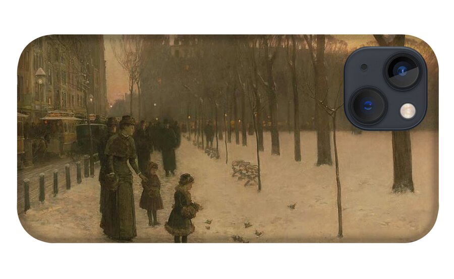 At Dusk (boston Common At Twilight) 1885�86 Childe Hassam (american iPhone 13 Case featuring the painting Boston Common at Twilight by Childe Hassam