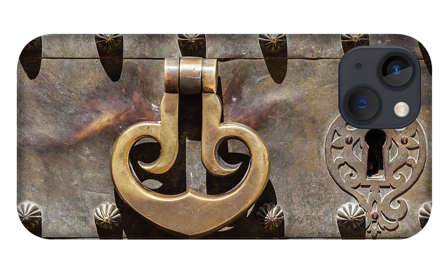 Castle iPhone 13 Case featuring the photograph Brass Castle Knocker by David Letts