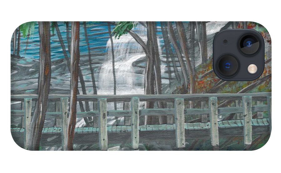 Bridge iPhone 13 Case featuring the painting Bridge to Sherman Falls by David Bigelow