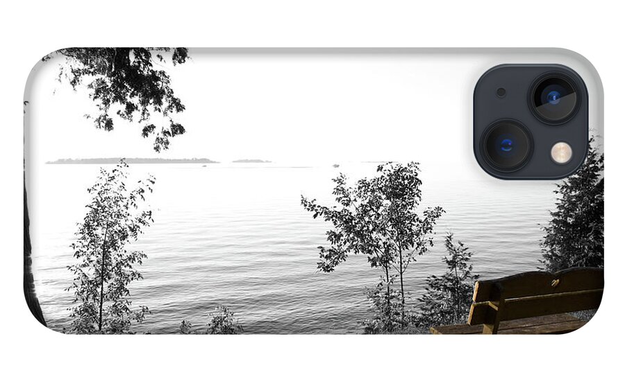 Bright Bay Bench iPhone 13 Case featuring the photograph Bright Bay Bench by Dylan Punke