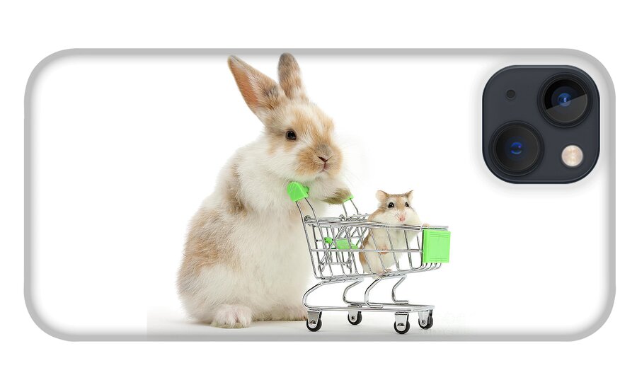 Roborovski Hamster iPhone 13 Case featuring the photograph Bunny Shopping by Warren Photographic