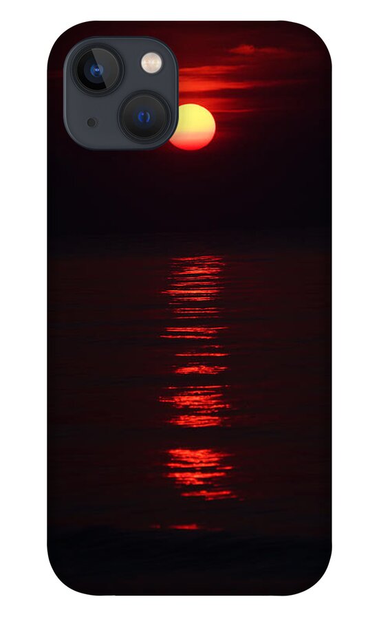 Sunrise iPhone 13 Case featuring the photograph Burnt Orange Sunrise by Lawrence S Richardson Jr