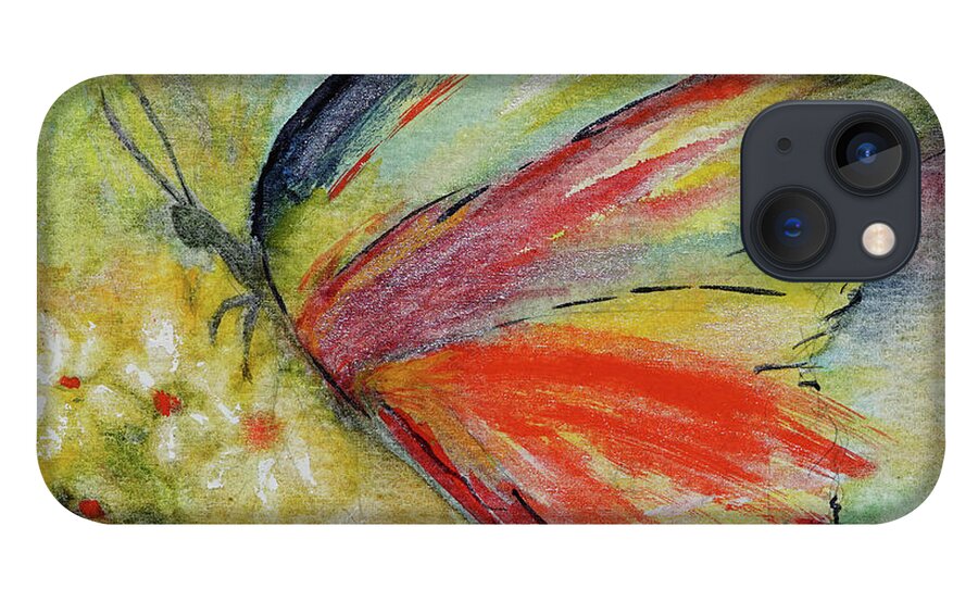 Butterfly iPhone 13 Case featuring the painting Butterfly 3 by Karen Fleschler
