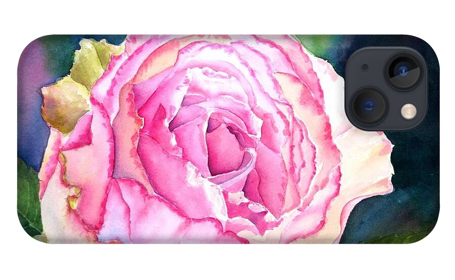 Rose iPhone 13 Case featuring the painting Cabbagetown Rose by Petra Burgmann