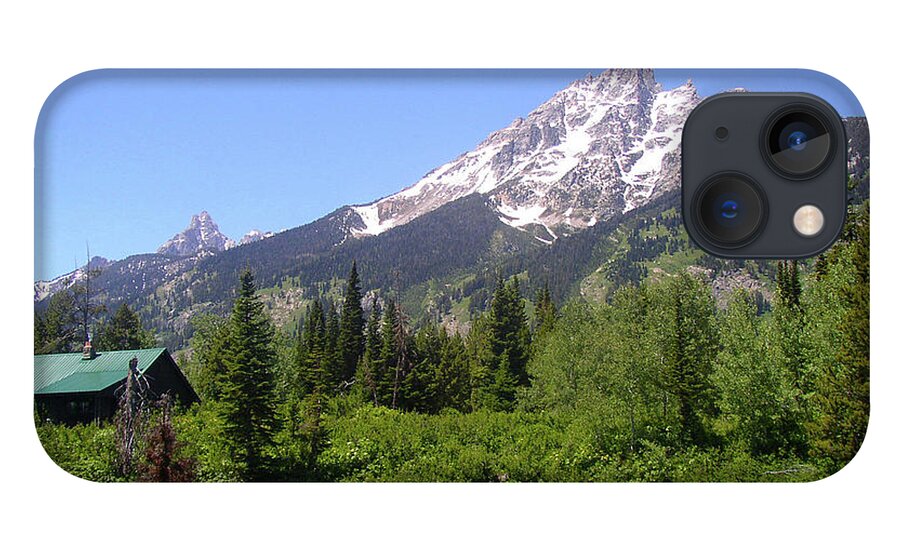 Beauty iPhone 13 Case featuring the photograph Cabin in the Tetons by K Bradley Washburn