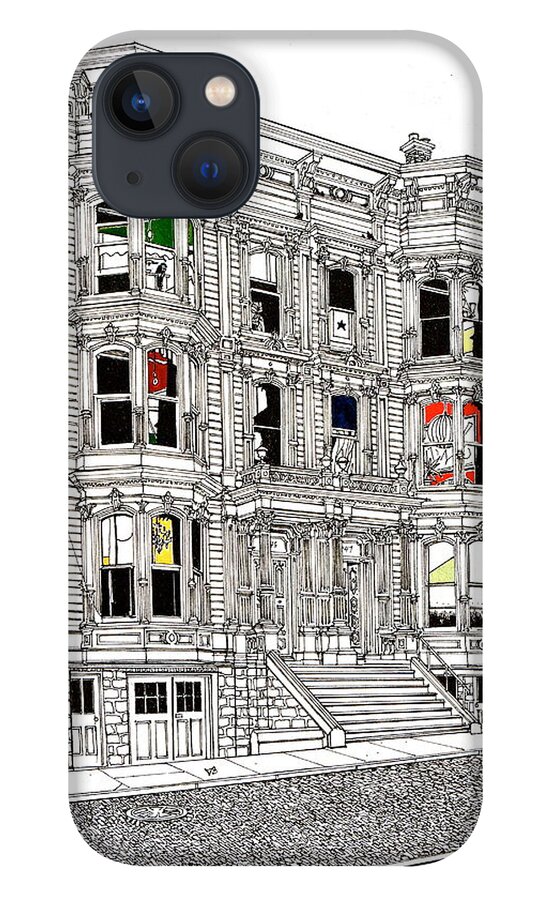 San Francisco iPhone 13 Case featuring the mixed media California Cousins by Ira Shander