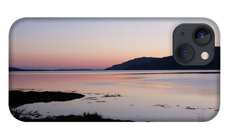 Sunset iPhone 13 Case featuring the photograph Calm Sunset Loch Scridain by Pete Walkden