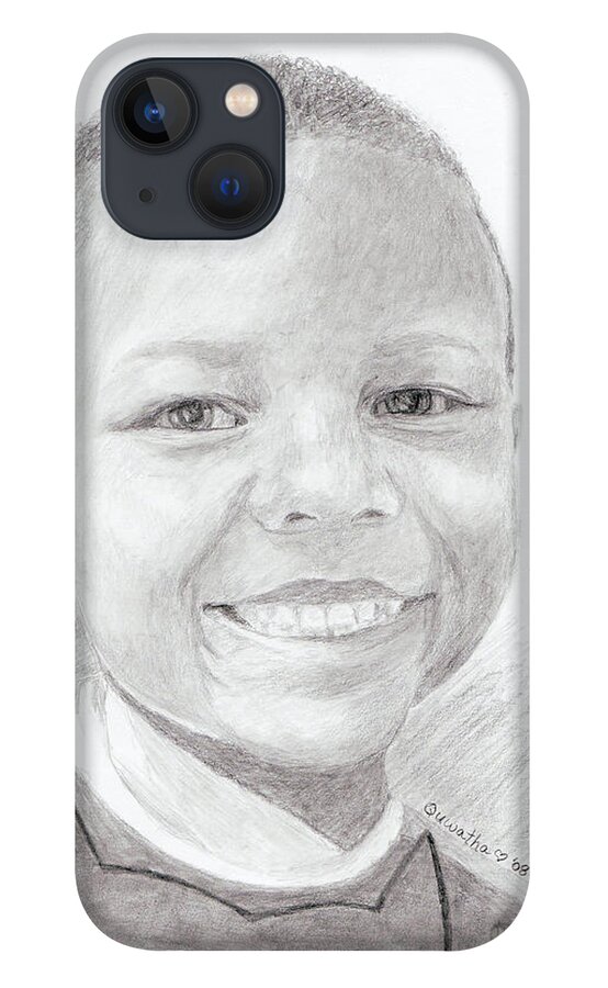 Cameron iPhone 13 Case featuring the drawing Cameron by Quwatha Valentine