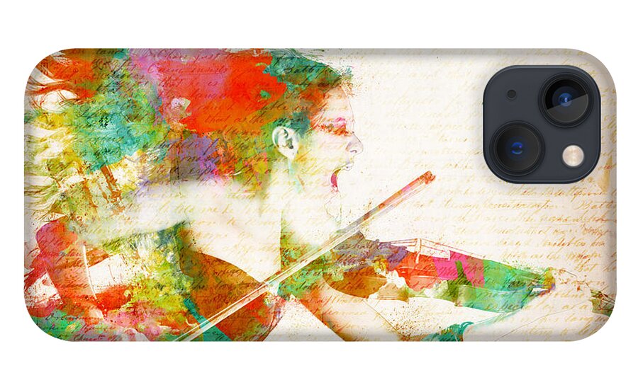 Violin iPhone 13 Case featuring the digital art Can You Hear Me Now by Nikki Smith