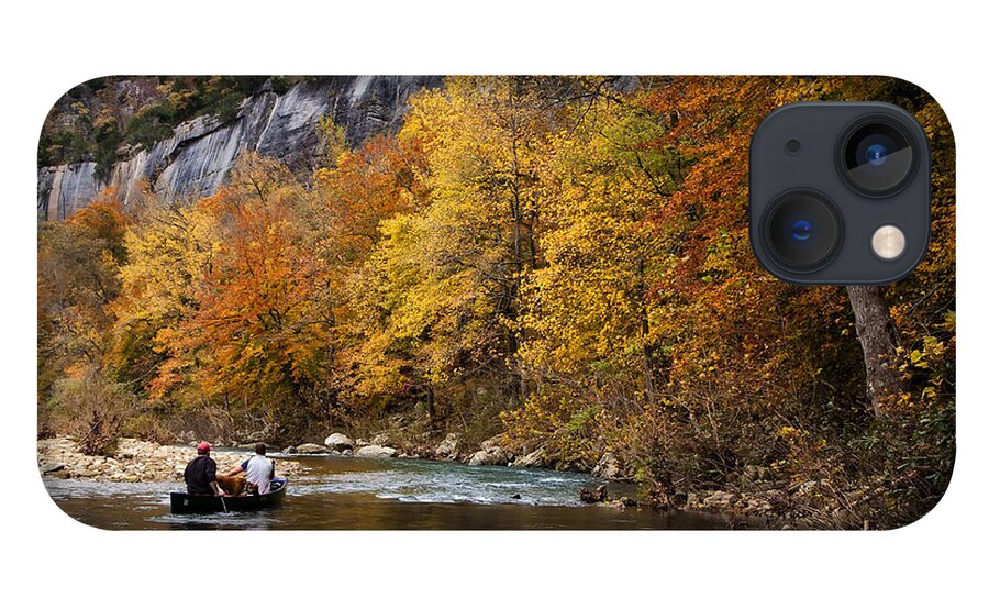 Fall Color iPhone 13 Case featuring the photograph Canoeing the Buffalo River at Steel Creek by Michael Dougherty