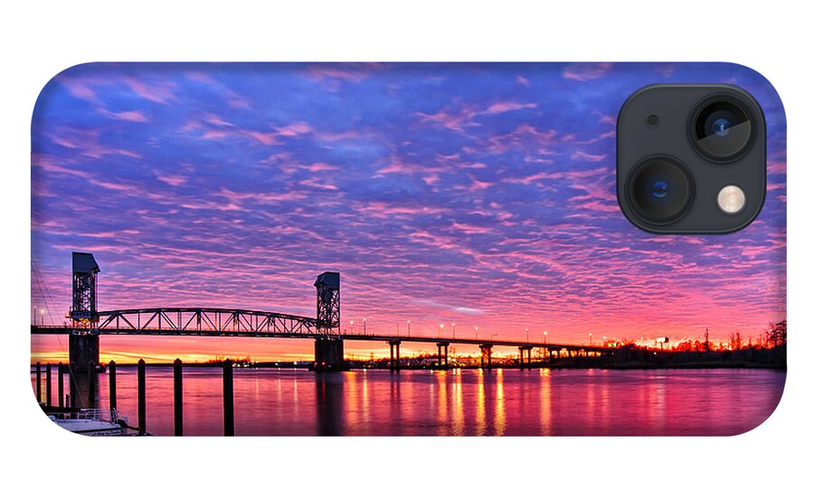 Wilmington iPhone 13 Case featuring the photograph Cape fear Bridge1 by DJA Images