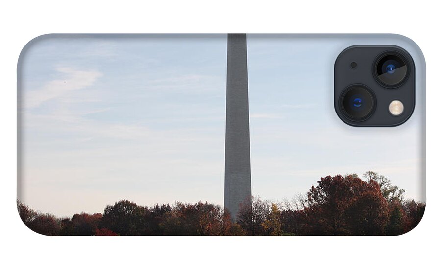 Capital iPhone 13 Case featuring the photograph Capital Autumns - The Washington Monument in the Fall by Ronald Reid