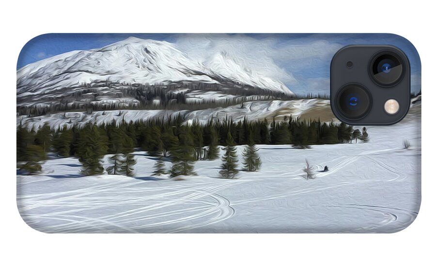 Carcross iPhone 13 Case featuring the digital art CarCross - Digital Oil by Birdly Canada