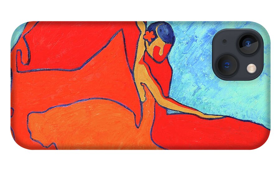Carmen iPhone 13 Case featuring the painting Carmen Flamenco Dancer by Xueling Zou