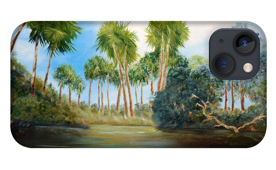 Palms iPhone 13 Case featuring the painting Carolina Breeze by Phil Burton