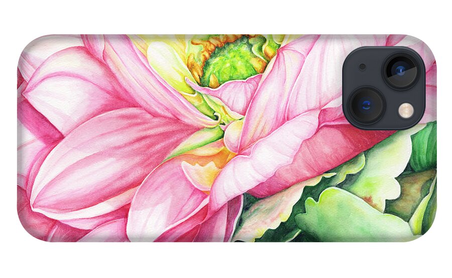 Dahlia Watercolor iPhone 13 Case featuring the painting Chelsea's Bouquet 2 by Lori Taylor
