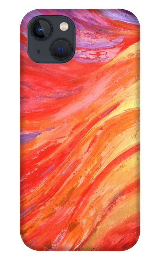 Deborah Brown iPhone 13 Case featuring the painting Cherubim by Deb Brown Maher