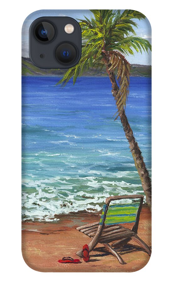Darice iPhone 13 Case featuring the painting Chillaxing Maui Style by Darice Machel McGuire