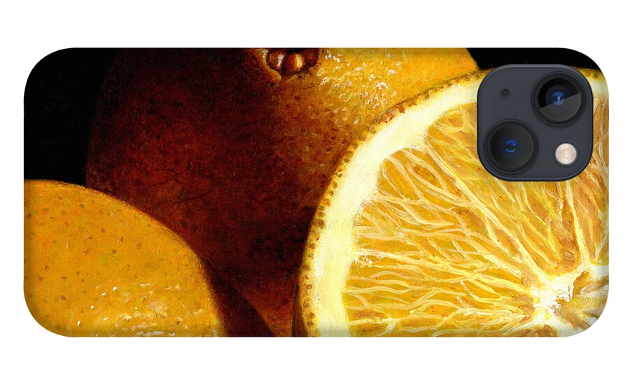 Orange iPhone 13 Case featuring the painting Citrus Sunshine by Shana Rowe Jackson