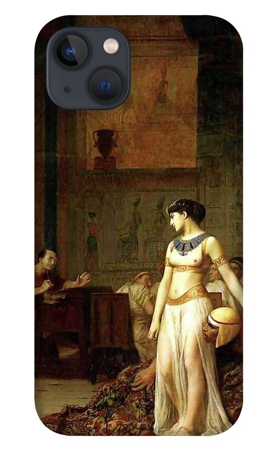 Cleopatra iPhone 13 Case featuring the painting Cleopatra Before Caesar by Jean Leon Gerome