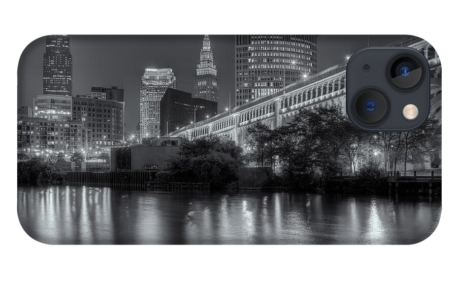 Clarence Holmes iPhone 13 Case featuring the photograph Cleveland Night Skyline III by Clarence Holmes