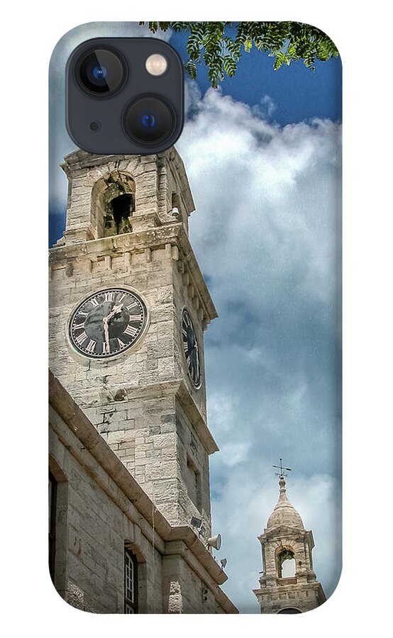 Bermuda iPhone 13 Case featuring the photograph Clock Tower at Navel Dockyard - Bermuda by Frank Mari