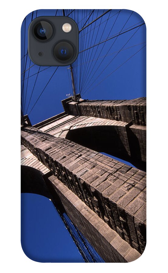 Landscape Brooklyn Bridge New York City iPhone 13 Case featuring the photograph Cnrg0408 by Henry Butz