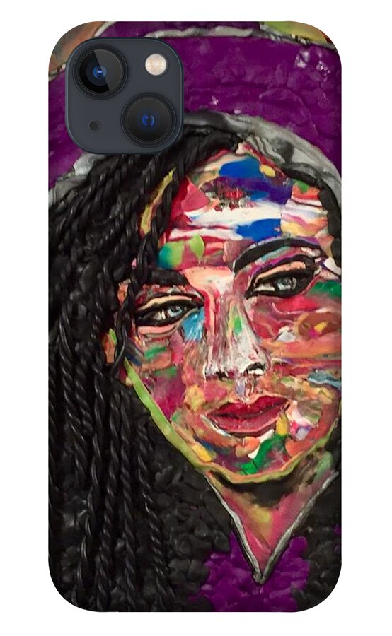 Portrait iPhone 13 Case featuring the mixed media Color Chameleon by Deborah Stanley