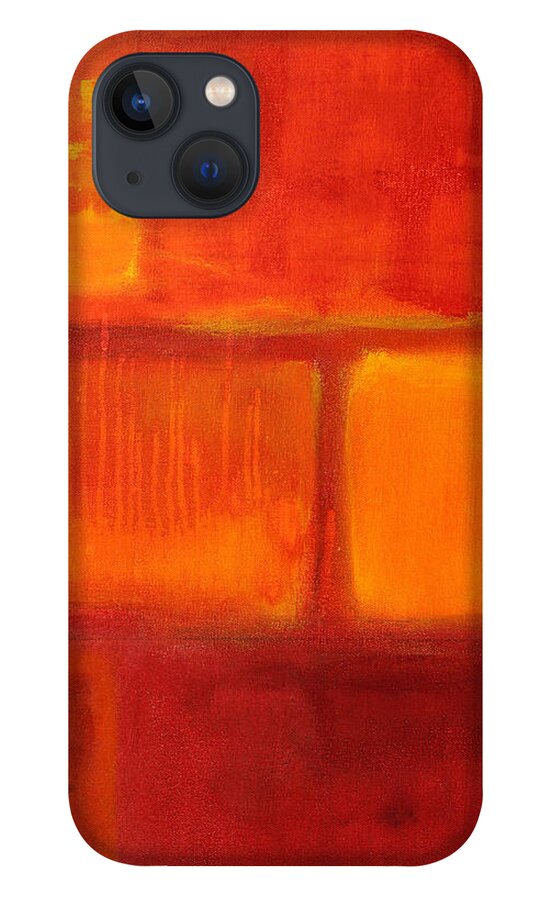 Red iPhone 13 Case featuring the painting Color Study Red by Nancy Merkle