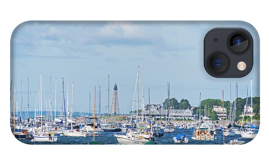 Marblehead iPhone 13 Case featuring the photograph Colorful Boats Lined in Marblehead Harbor Marblehead MA Chandler Hovey Park by Toby McGuire