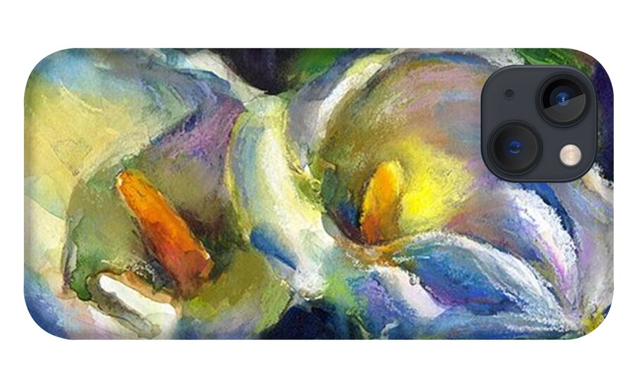 Watercolour iPhone 13 Case featuring the photograph Colorful Calla Flowers Painting By by Svetlana Novikova
